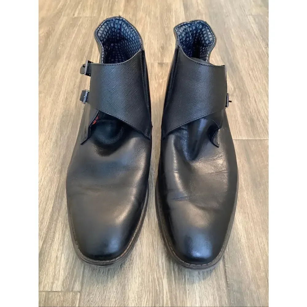 Stacy Adams Men's 8.5M Black Kaius Double Monk Strap Boots R5-24
